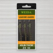 Монтаж лідкор з безпечною кліпсою Weida ZX-02, 45lb, 75см, 3шт/уп